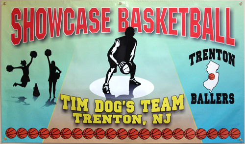 Showcase Basketball color banner